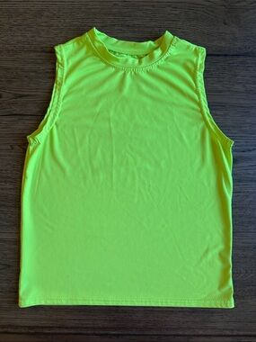 Neon Yellow Kids Sleeveless Tank Top